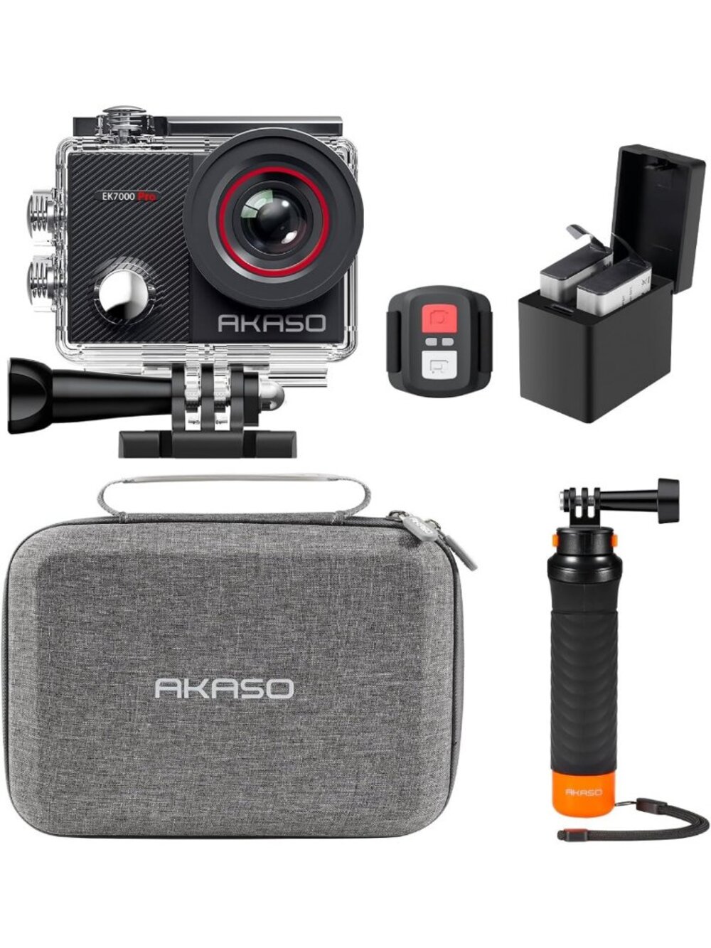 4K Action Camera with Touch Screen, EIS, 131FT Waterproof, 5X Zoom & Accessories